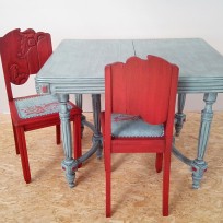 table et chaises 1900 relookés