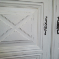 portes peintes style shabby chic blanc